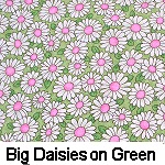 Big Daisies on Green