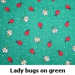 ladybugs on green background