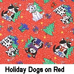 Holiday Dogs on Red