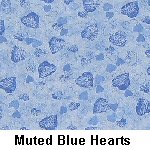 Muted Blue Hearts