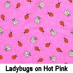 Lady bugs on Hot Pink