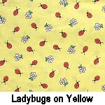 ladybugs on yellow