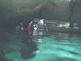 Exploration platform at cenote off of main line