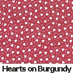Hearts on Burgundy