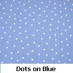 white dots on blue
