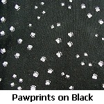pawprints on black